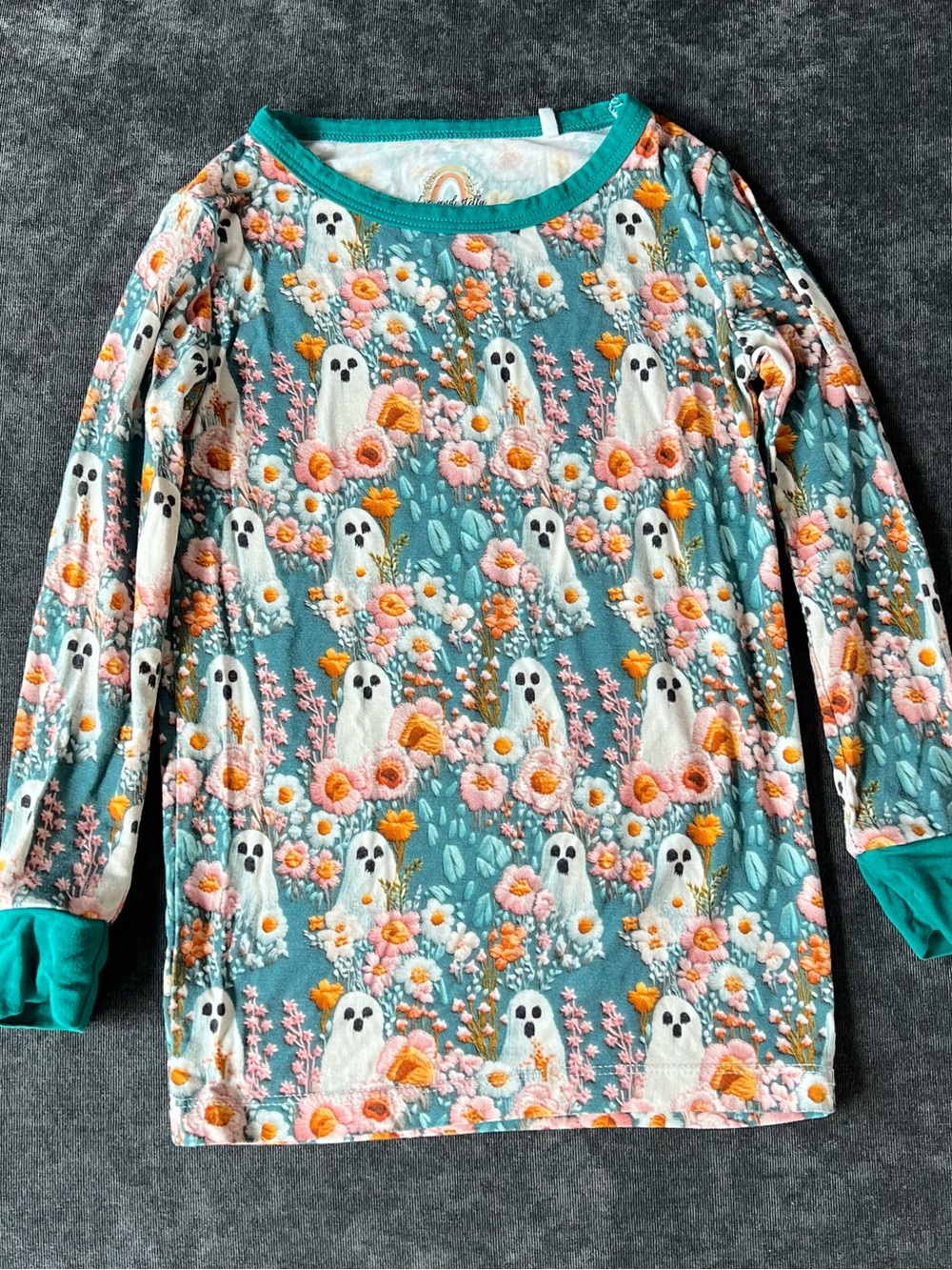 Olive and Stella Girls Bamboo Ghosted Pajama Set Size 4T - Picture 2 of 9